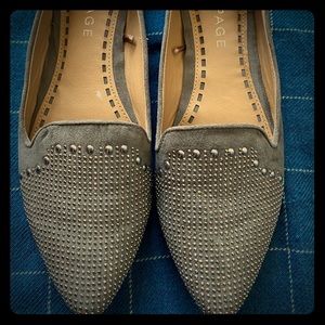 Rampage Grey/Brown flats. Worn once! Size 10